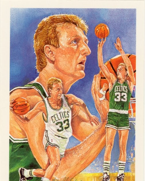 Larry Bird 8x10 Card Photo (NBA Hoops Action Photos 1991)