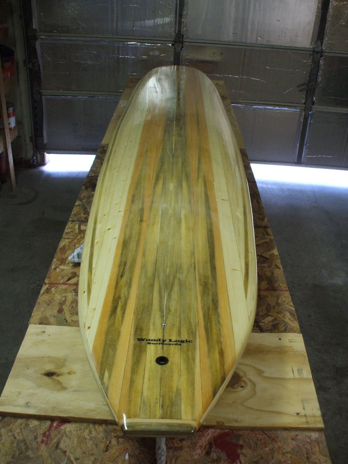 Woody Logic Surfboards Clear Coated