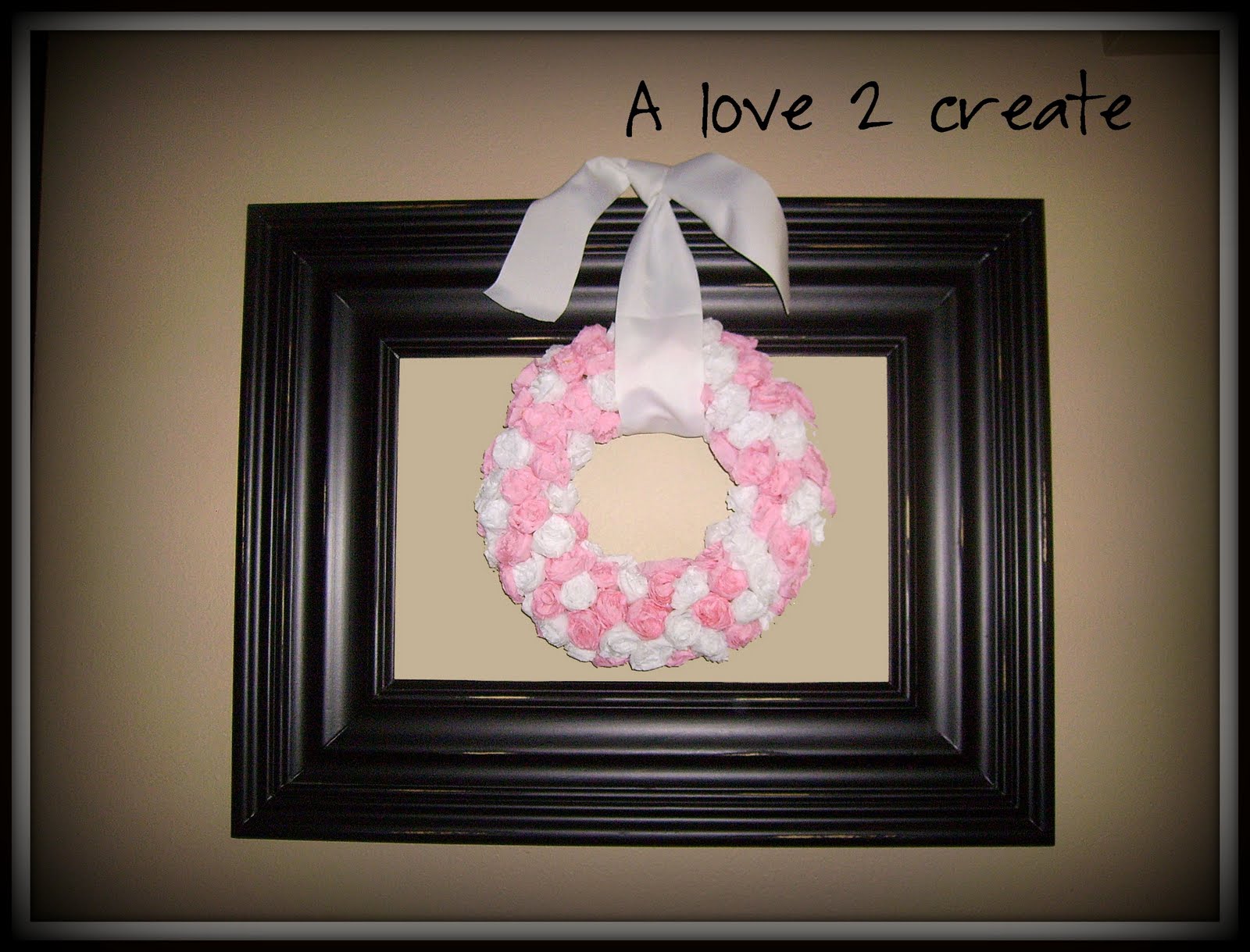 A love to create Crepe paper wreath