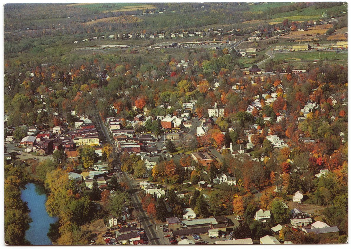 Postcards from My Attic An Autumn Aerial View of Tunkhannock, PA