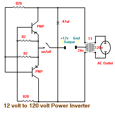 world technical: 12 Volt DC to 120 Volt AC Inverter