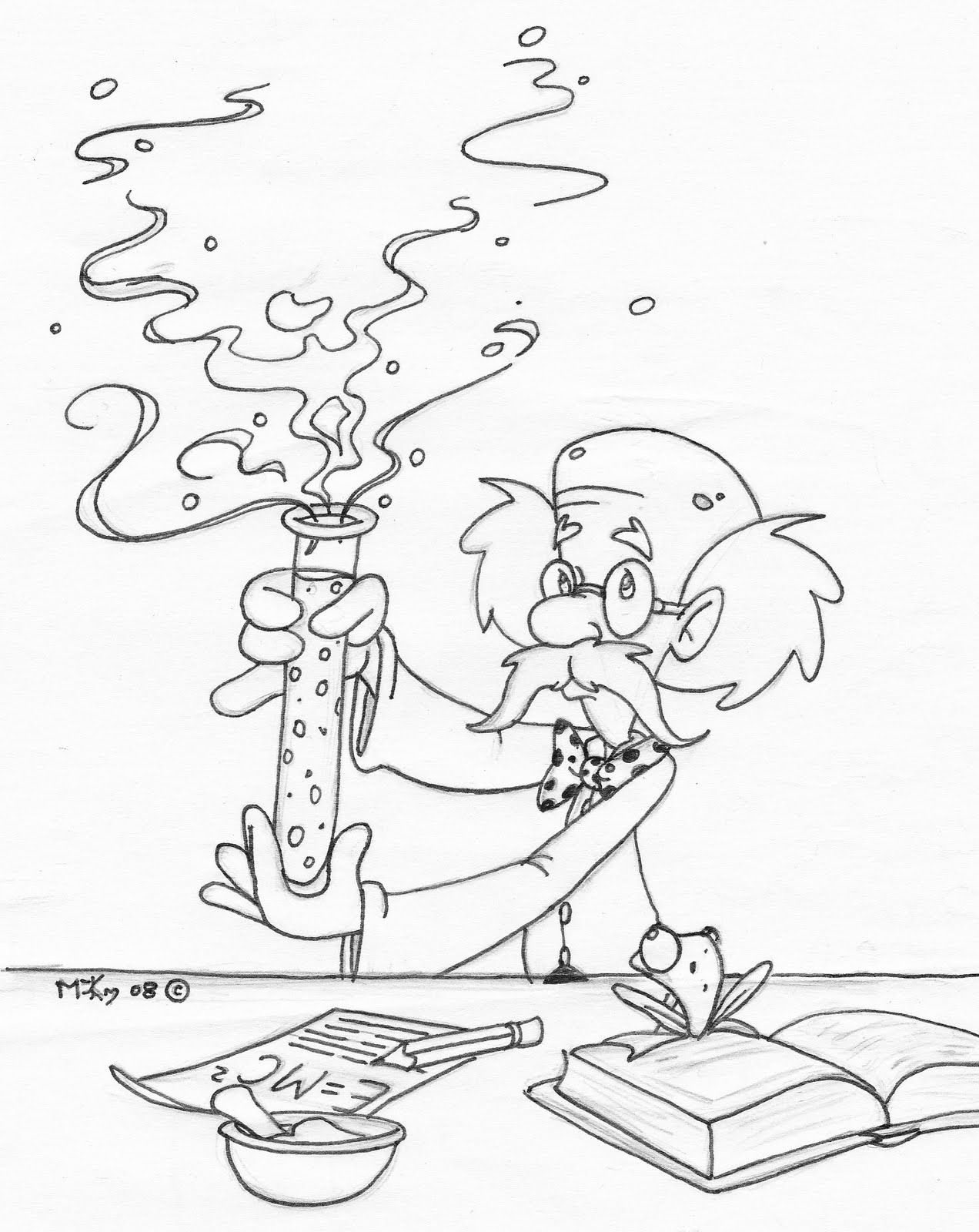 mad scientist coloring pages - photo #10