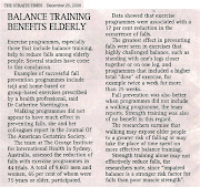 Balance Training Benefits Elderly