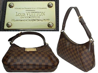 Pre-owned DESIGNER BAGS: Pre-loved LOUIS VUITTON N48180 DAMIER TATE PM HOBO SMALL HAND BAG