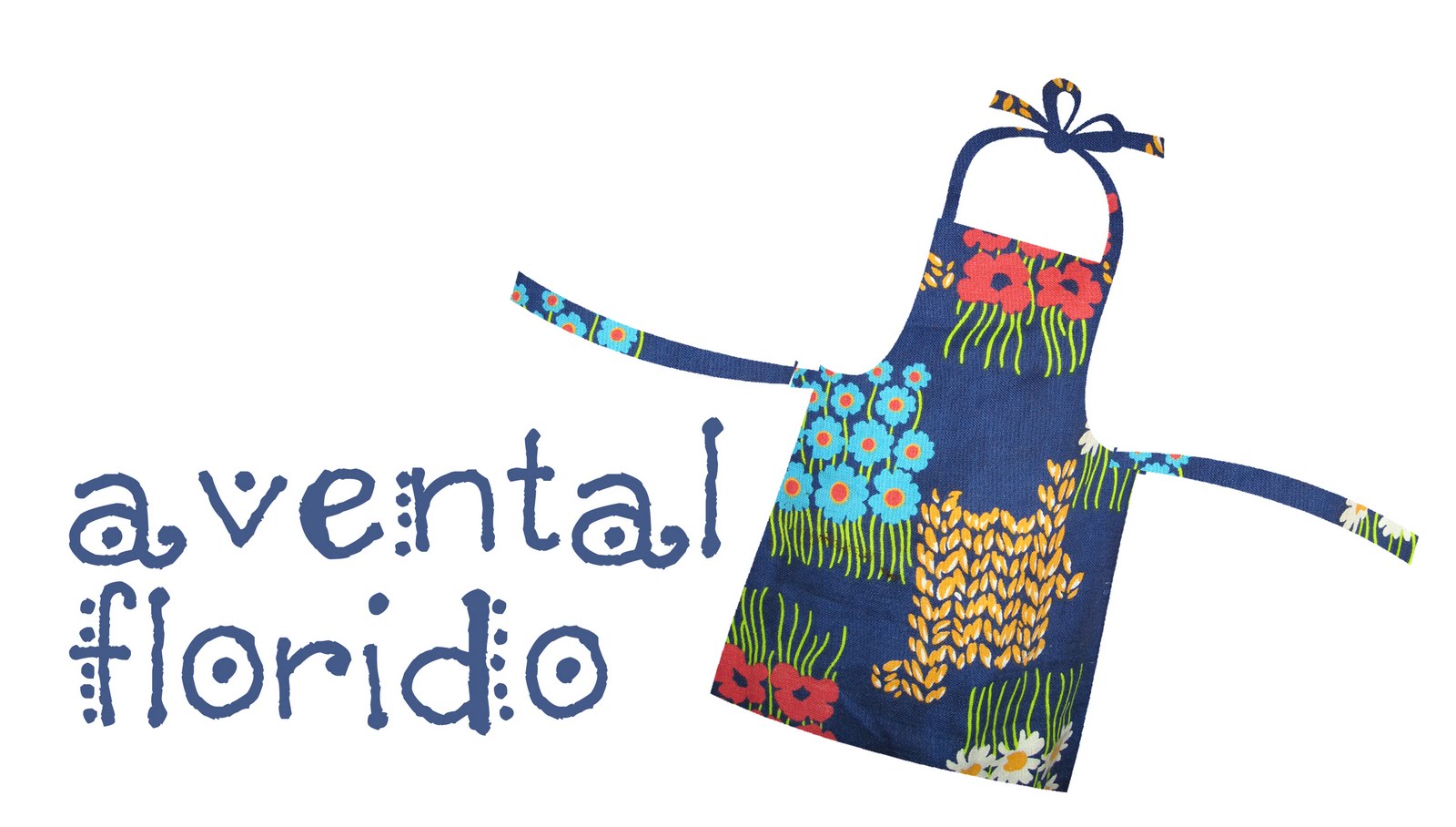 avental florido