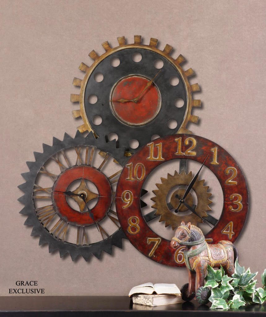 Expressions of Time Decorative Wall Clock Collage