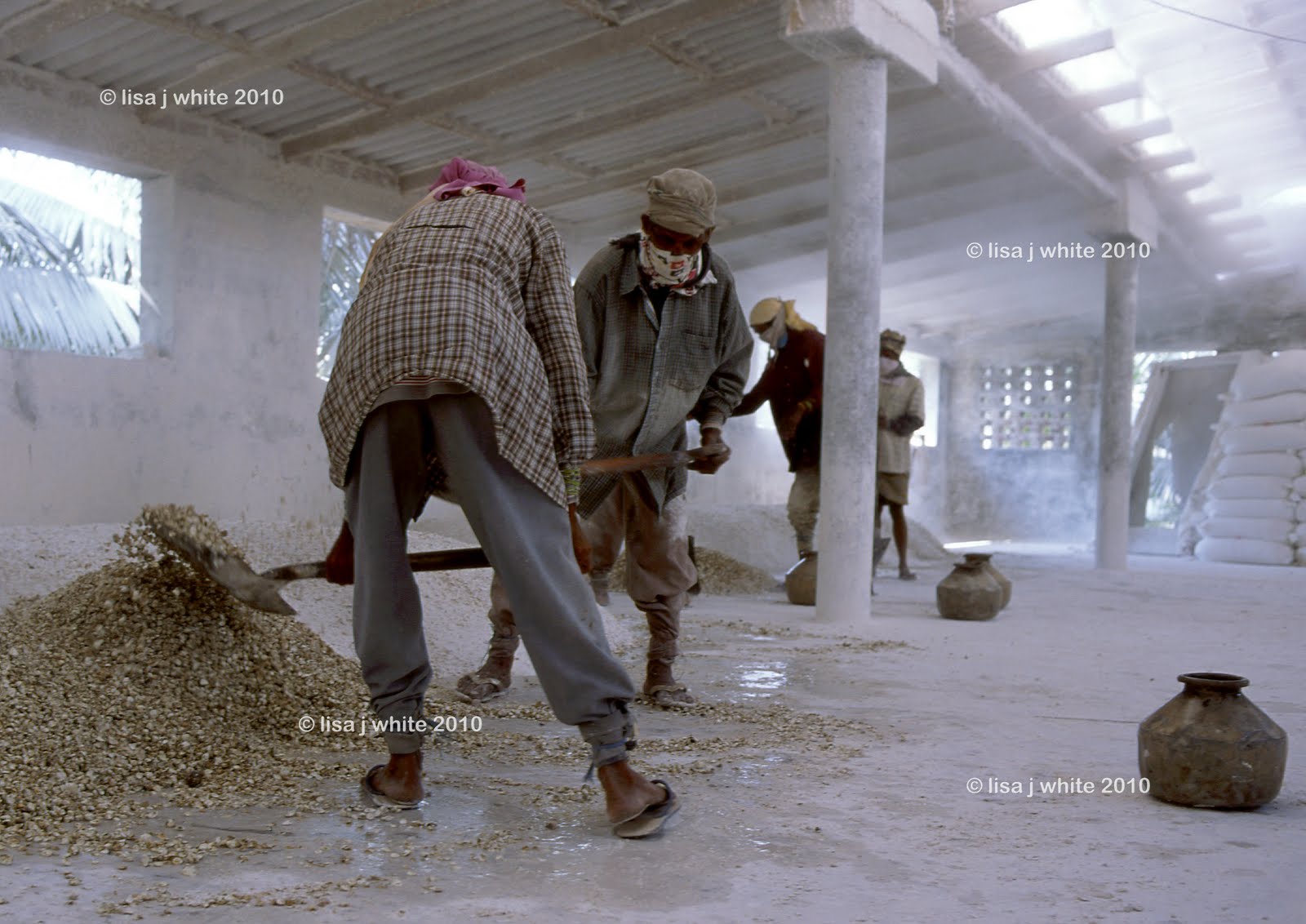 Lisa J White Workers Lime Factory, India