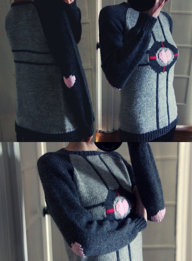 How to Carve Roast Unicorn: COMPANION CUBE SWEATER