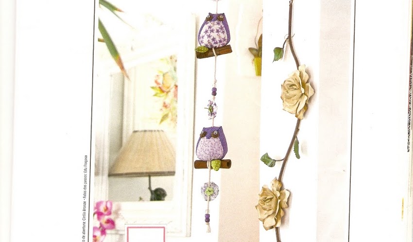 Móbile Coruja  passo a passo com molde