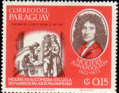 Literary Stamps: Moliere (1622-1673)