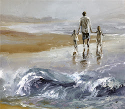 bauer victor paintings father children painting fathers artist 1969 american daughters figurative painter child canvas sold fatherday century oil