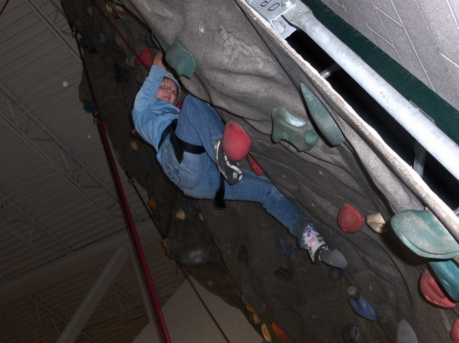 JohnsonfamilyatSeminary Rock Climbing at the YMCA