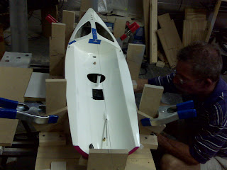 IOM sailboat build: Attaching keel bulb to the keel blade