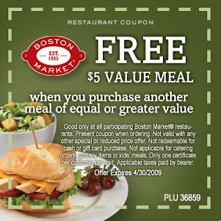 Boston Market: Buy One Meal-Get One FREE!