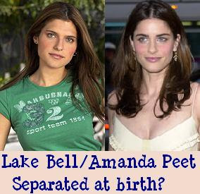 Lake Bell and Amanda Peet looking so alike maybe the two celebrities were separated at birth
