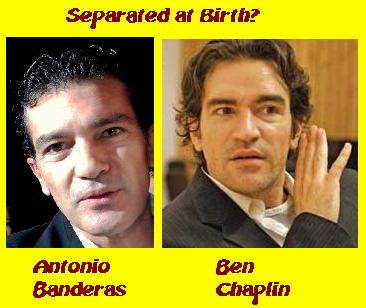 Actors Antonio Banderas and Ben Chaplin appear separated at birth
