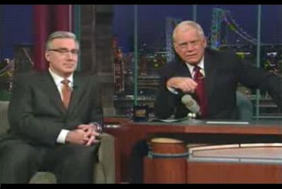 David Letterman fills a guest spot void with Keith Olbermann after John McCain cancels appearance at the last minute