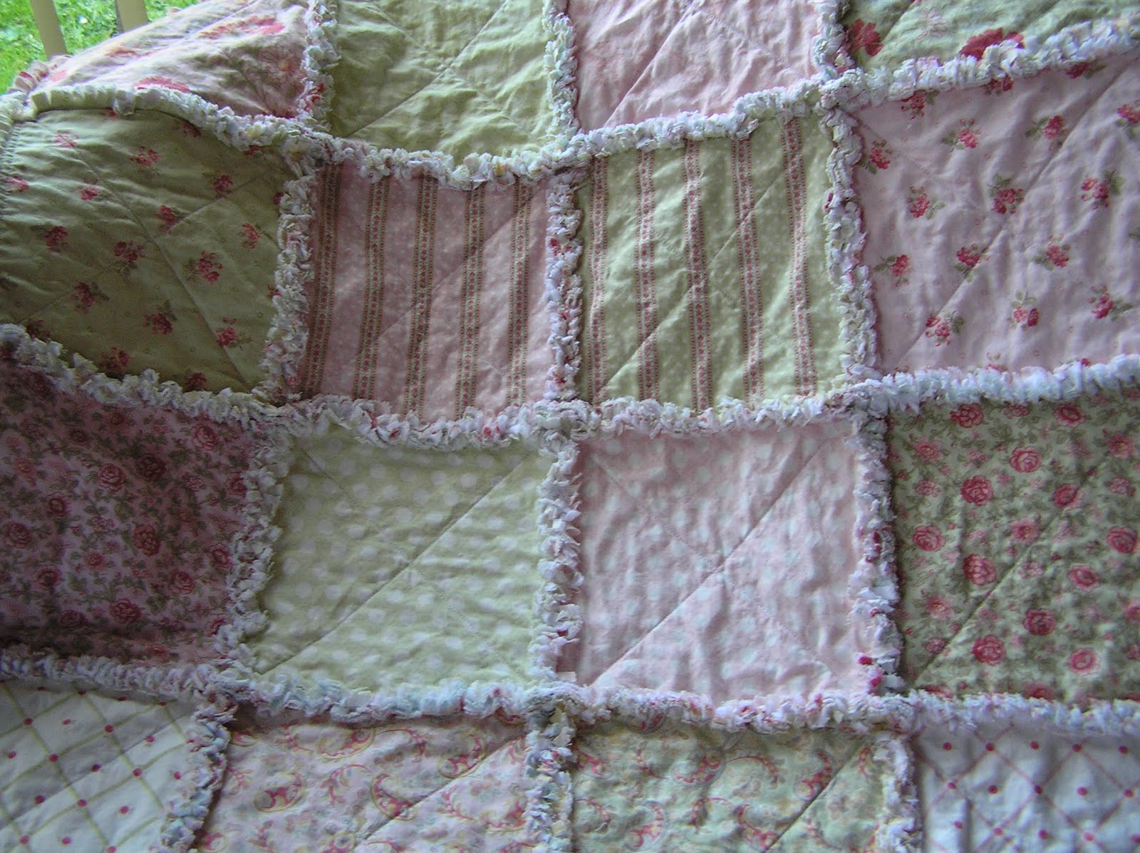 . Rag quilt using layer cakes