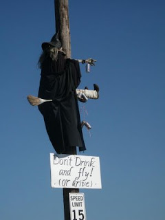 funny witch photos dont drink and fly or drive run into power pole