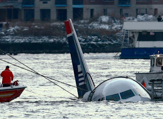 sinking us airways plane new york hudson 2009