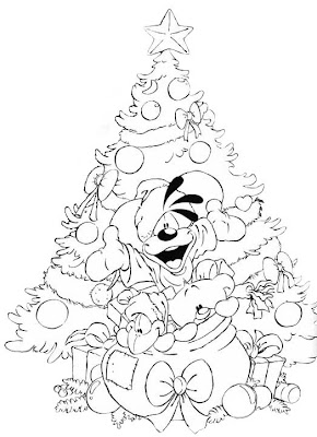 Dibujos de navidad para colorear del ratón Diddl | Trato o truco