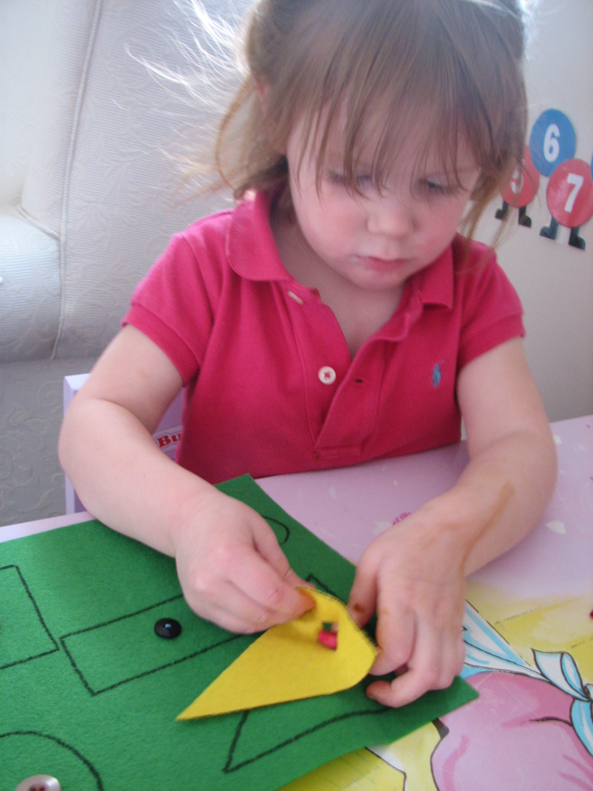 What do you do all day?: Felt buttons