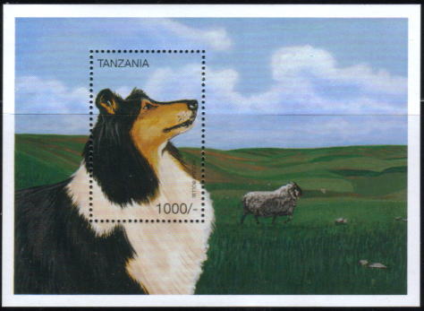 1996年タンザニア連合共和国　ラフ・コリーの切手シート