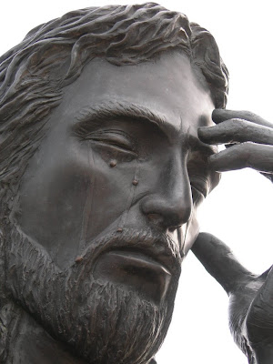 abortion exhibit at Groom Cross Jesus weeps