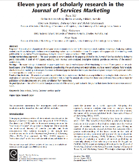 According to Peter Steyn : Journal of Services Marketing (10 pages)