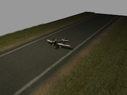 Avião sombra na pista...
