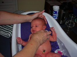 First bath with Mommy & Daddy