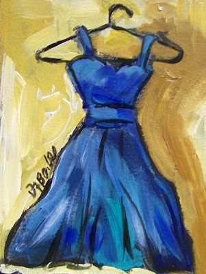 Barbeeartdaily.com: WHIMSICAL DRESS CARD PAINTING, 