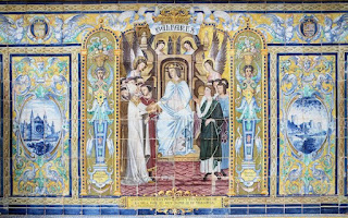 Plaza de España, Sevilla - Azulejo de Baleares (Motivo central)