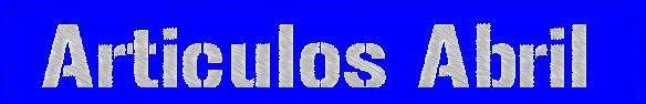 Articulos Abril