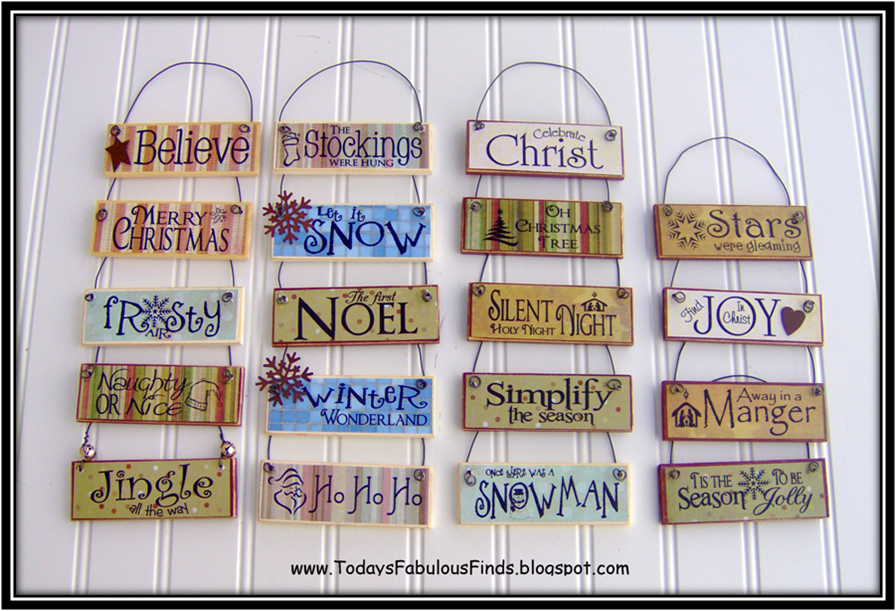 Today's Fabulous Finds Printable Paint Stick Ornaments {Tutorial}