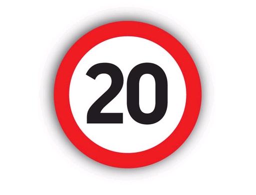 Знак ограничение скорости 20 картинка