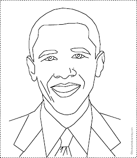 Barack Obama Coloring Page for kids