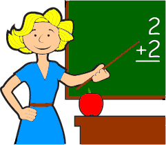 Grade school teacher clipart teaching math