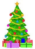 christmas clipart clip tree presents under comes courtesy