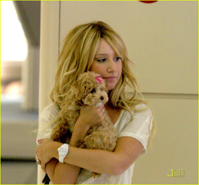 ashley tisdale with her dog