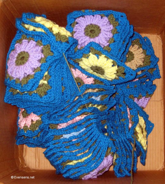 From Lois' Hands: Another Flower Garden Afghan - Crochet