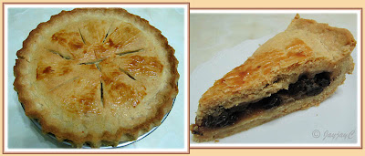 Apple Pie with green apples and raisins filling