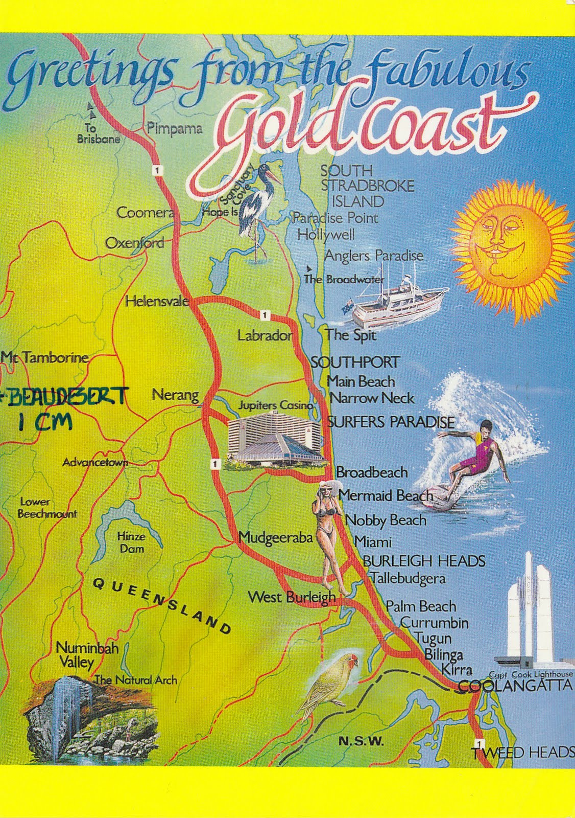 johan postcards Australia Gold Coast.