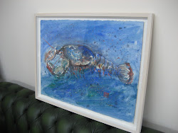 float watercolour mounted limed frame painting