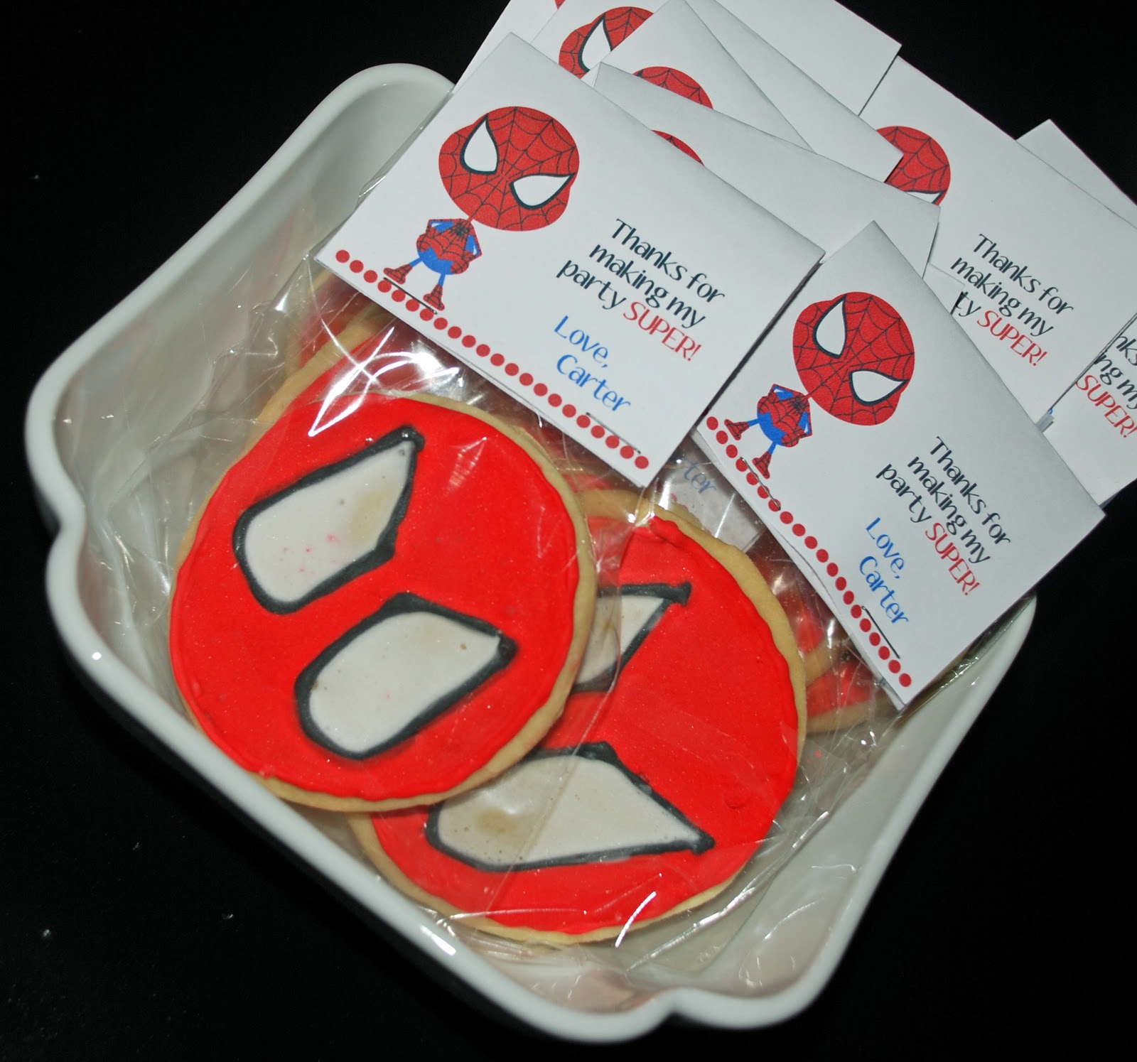 Sweet Flours spiderman sugar cookie with royal icing