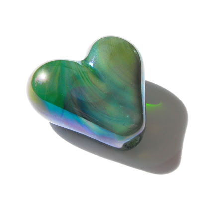 Lampwork Glass Heart Bead