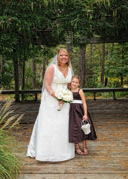 Amy and the Flower Girl hanging out on the deck