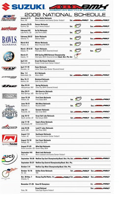 ABA BMX News: ABA Announces the 2009 BMX National Schedule
