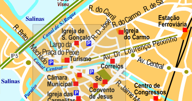 Turismo em Aveiro: Mapa da Cidade de Aveiro
