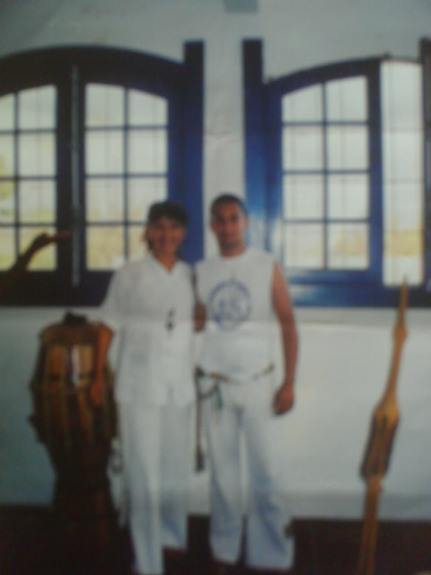 monitor pica-pau com a mestra cigana no  batizado em Volta Redonda